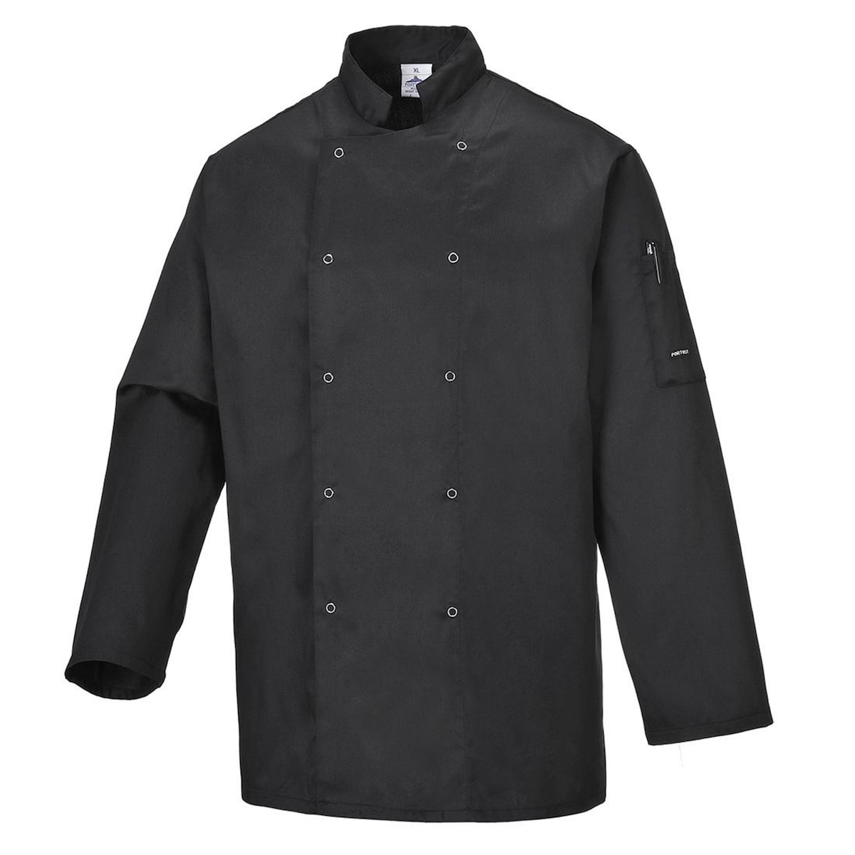 C833 Suffolk Chefs Jacket L/S Black L Regular 1