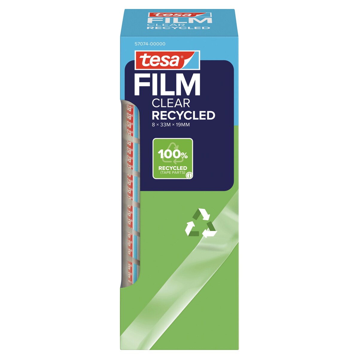 tesafilm Eco & Clear Self-Adhesive Tape, 33m x 19mm - Pack of 8 1