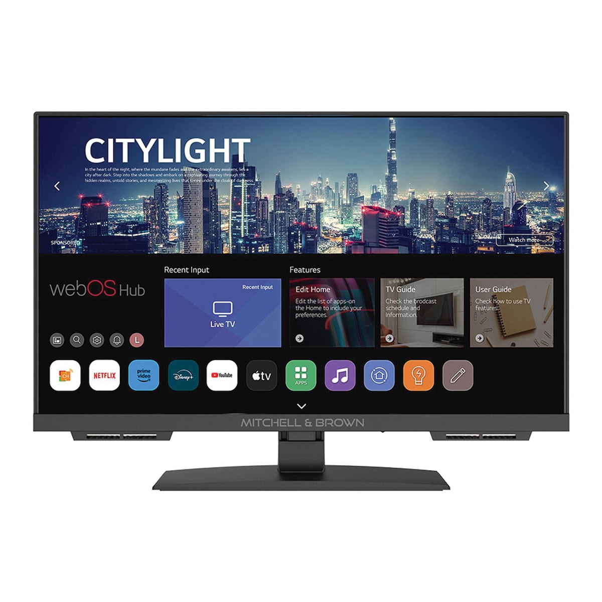 Mitchell & Brown 24" HD Ready Smart WebOS OS TV with DVD 1