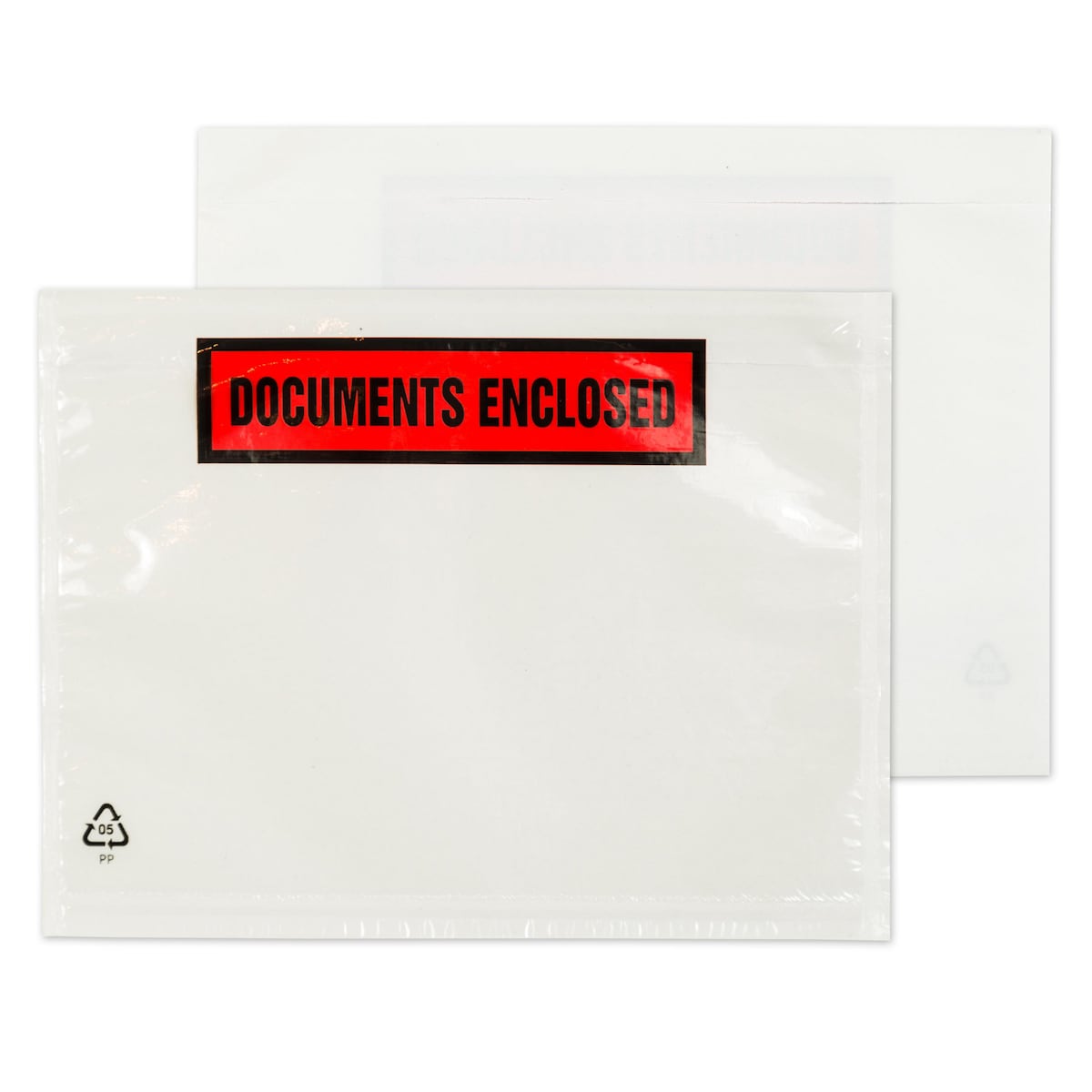 Printed Peel & Seal Document Wallet 235x132mm 30Mu Pack 1000 1