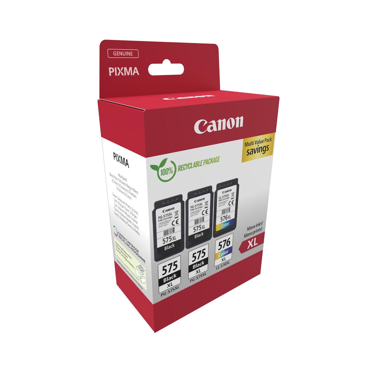 Canon PG-575XLX2/CL-576XL MULTI Inkjet Carts B/C/Y/M 1