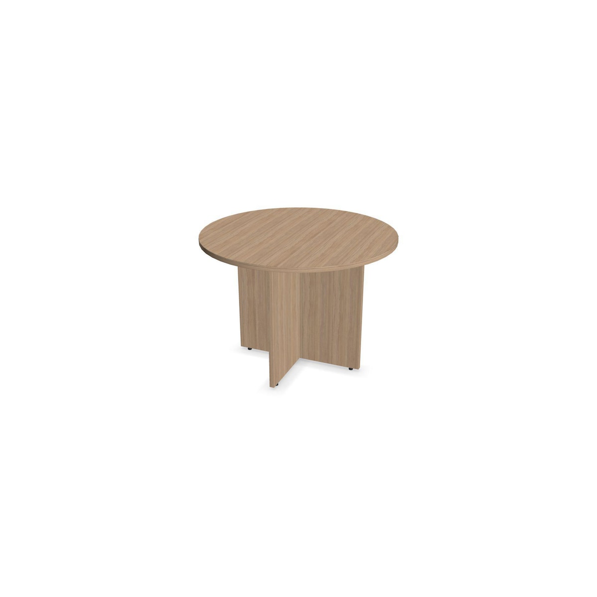 Round Meeting Table Oak 1