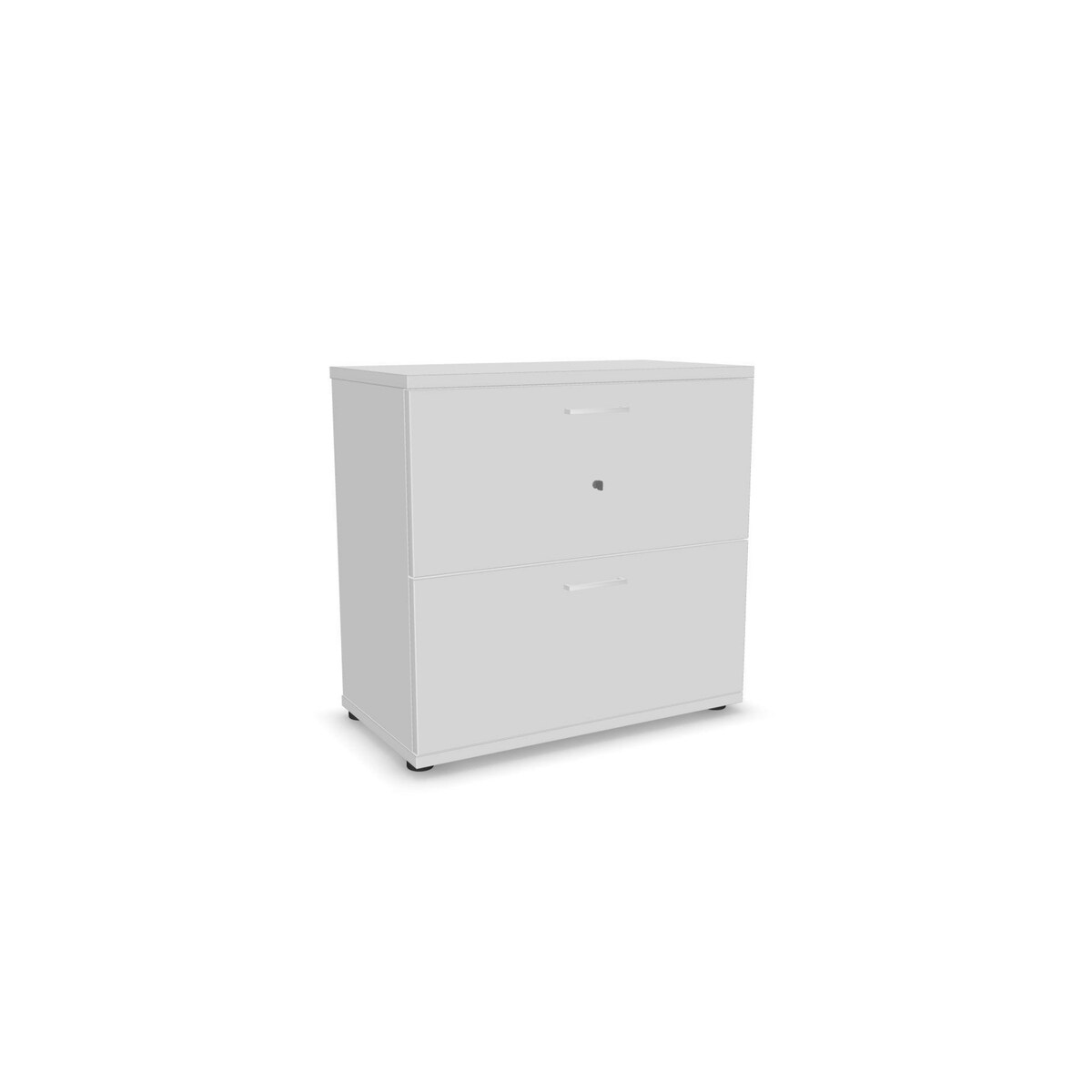 2 Drawer Melamine Sidefiler White 1