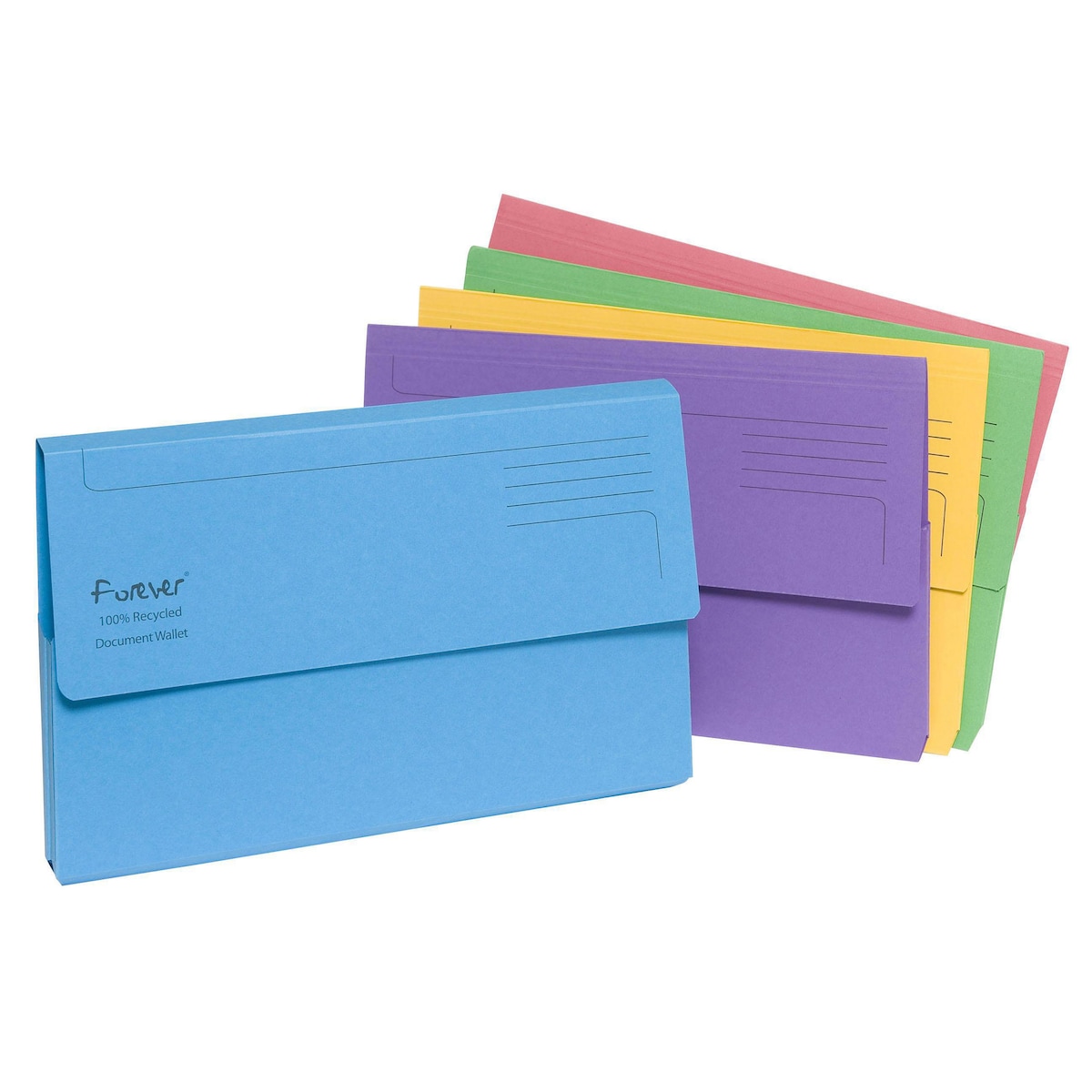 Exacompta Forever Document Wallet - Assorted Colour, Pack of 25 1