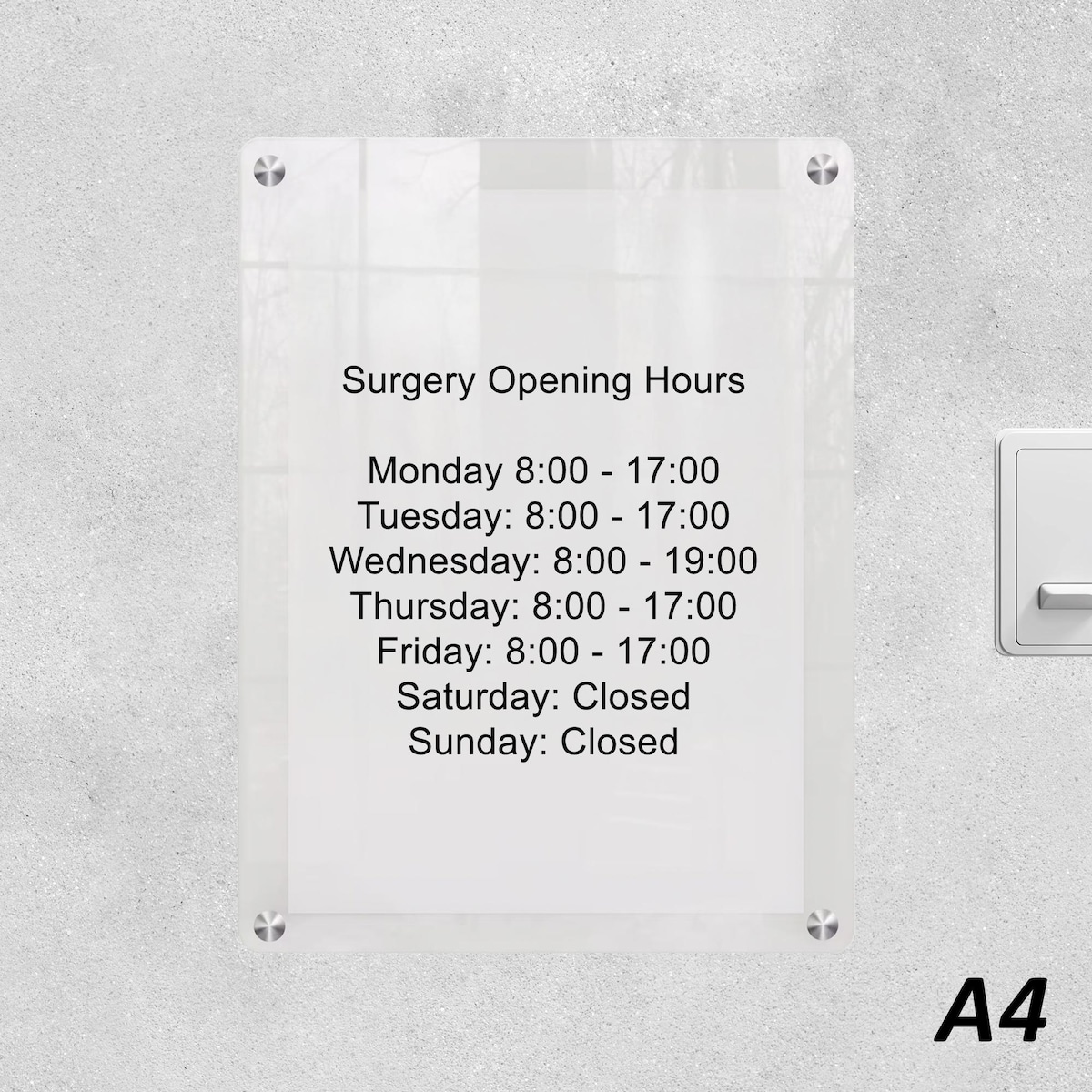 Acrylic Poster Frame A4 1