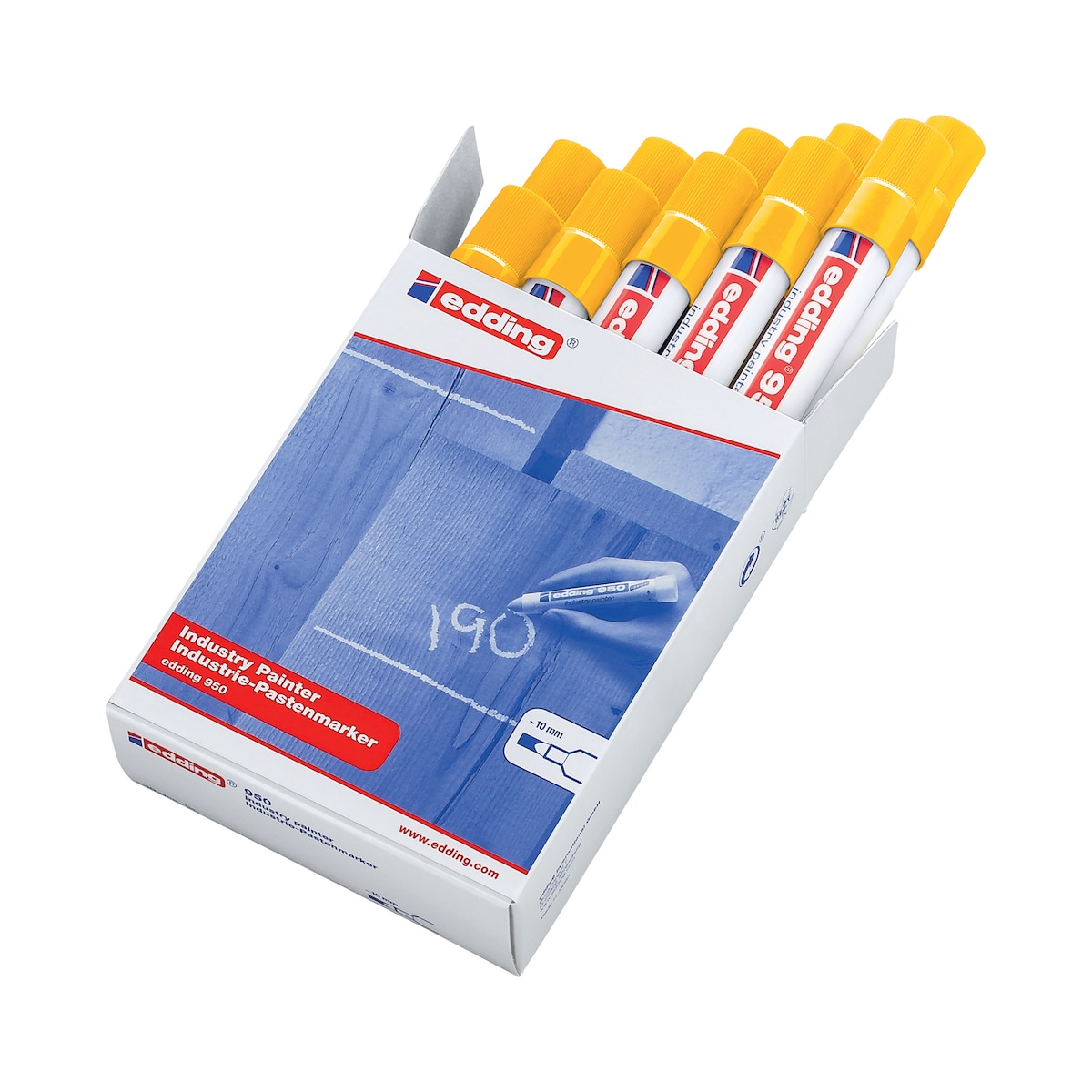 Edding 950-005 950 Industry Painter Medium Yellow - Pack Of 10 1