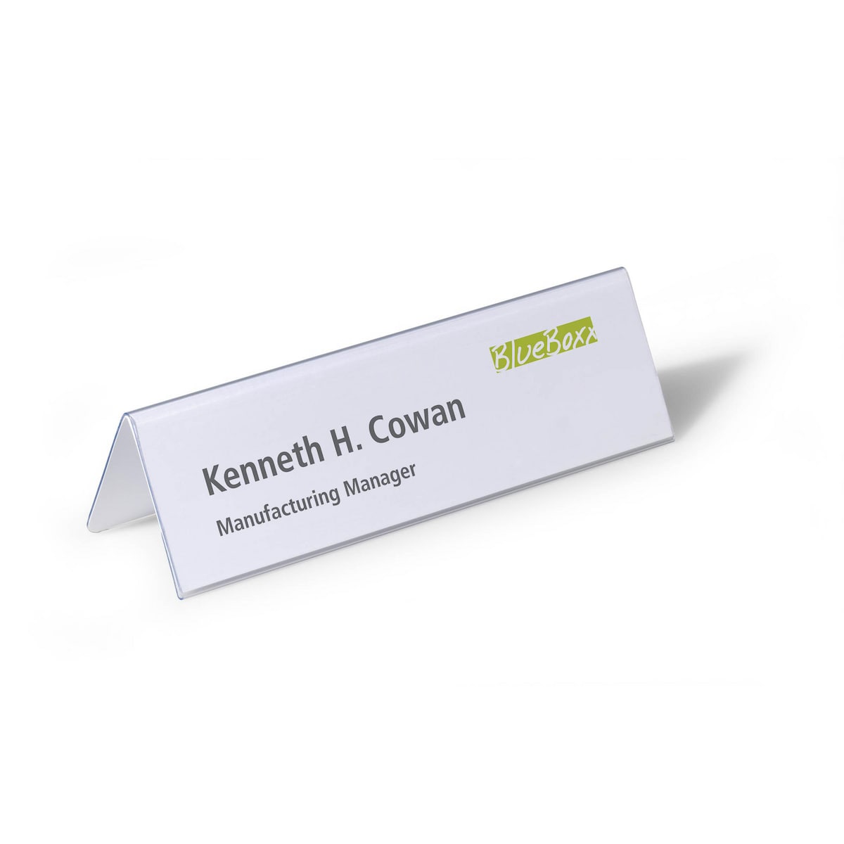 Durable Clear Plastic Table Place Name Holders - 61x210mm, Pack of 25 1