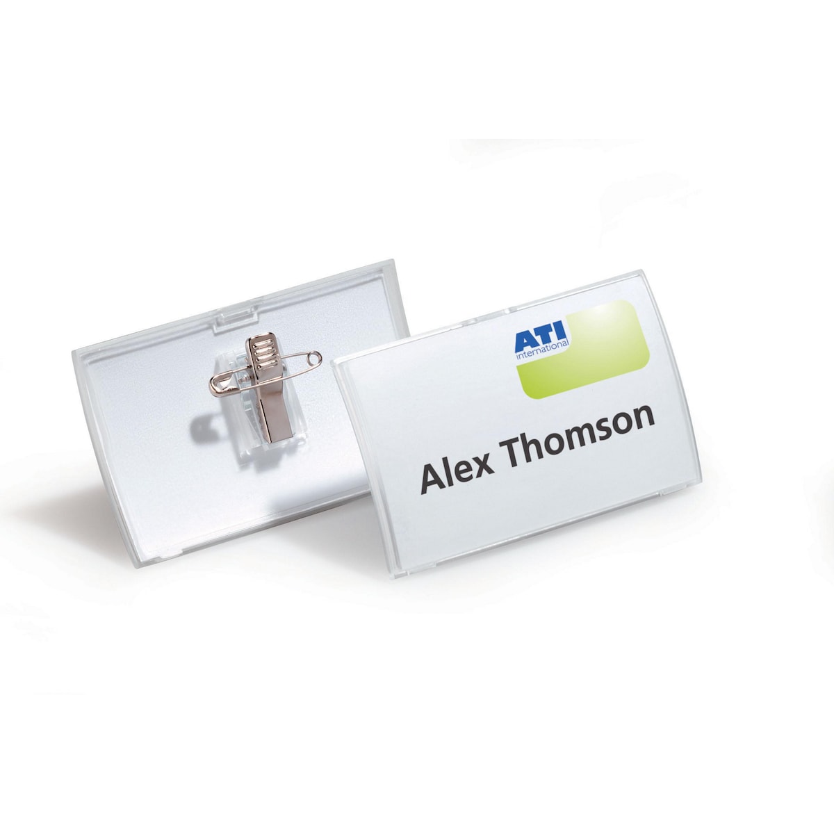 Durable Click Fold Combi Clip Recycled Name Badge Holder - 54x90mm, Pack of 25 1