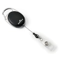 Durable Style Retractable Clip Badge Reel for ID and Keys - Black, Pack of 10 1