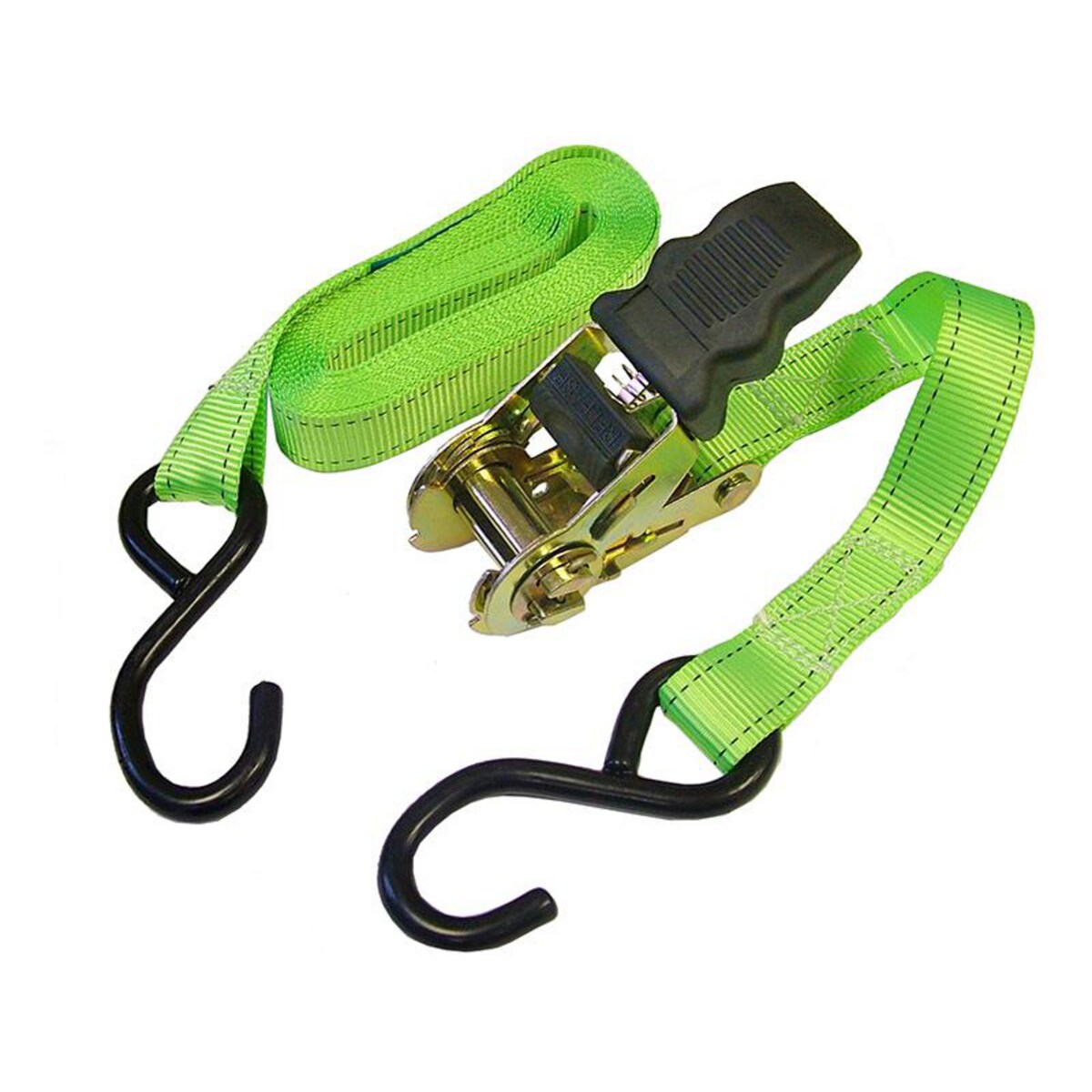 Ratchet Tie-Downs S-Hook 5m x 25mm Breaking Strain 600kg/daN 2 Piece 1