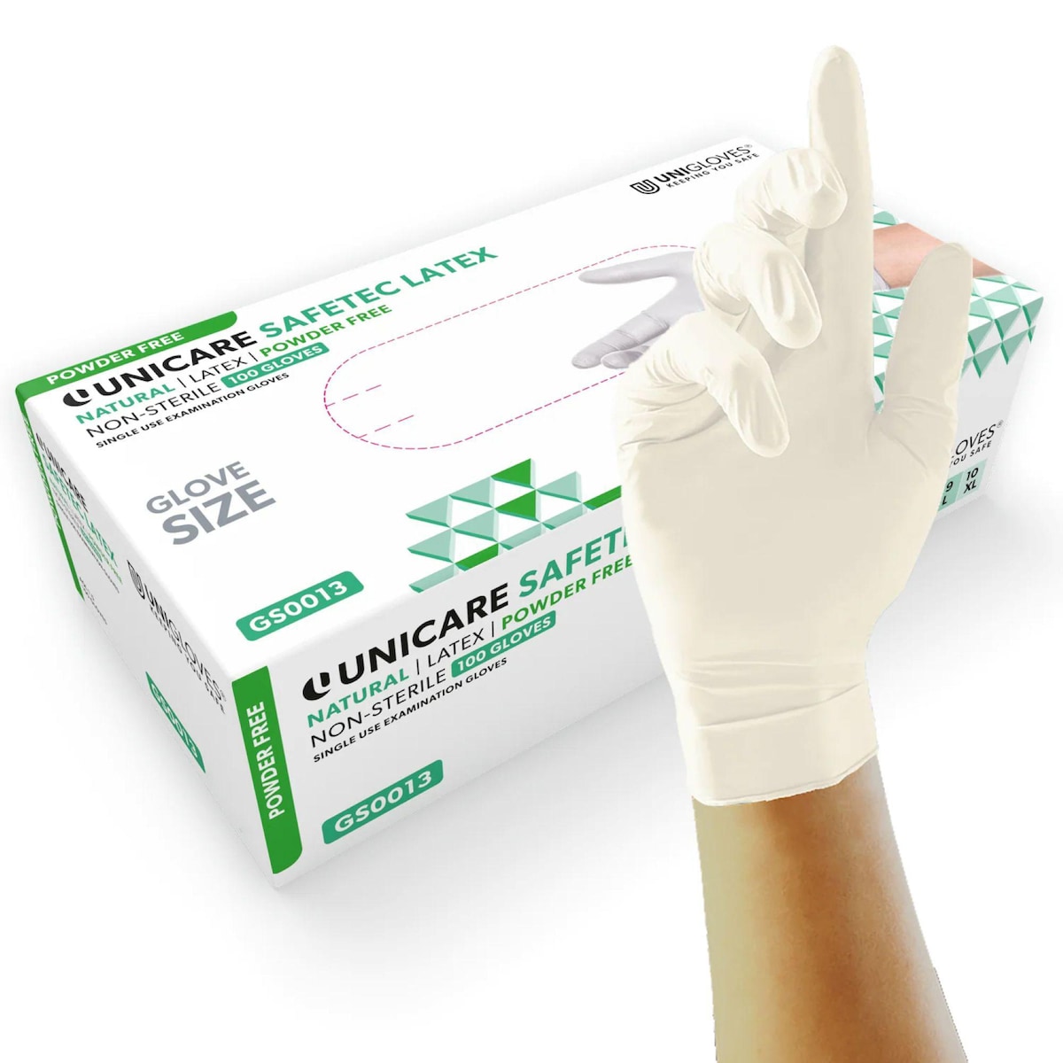 Latex Powder Free Gloves Medium (Box of 100) 1