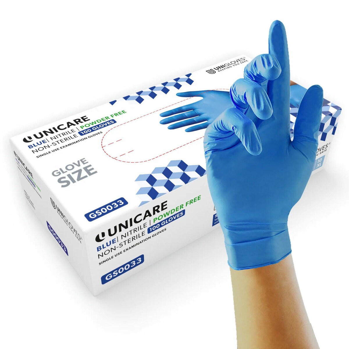 Nitrile PowderFree Gloves - Medium , Box of 100 1