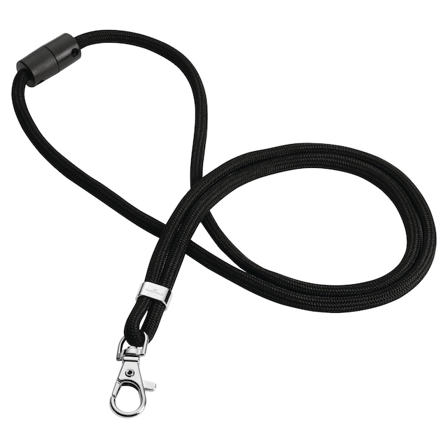 Durable Textile Lanyard Black PK10 1