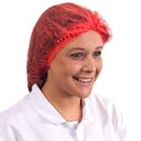 Supertouch  Protective Disposable Mob Cap  300118 Red (Pack of 100) 1