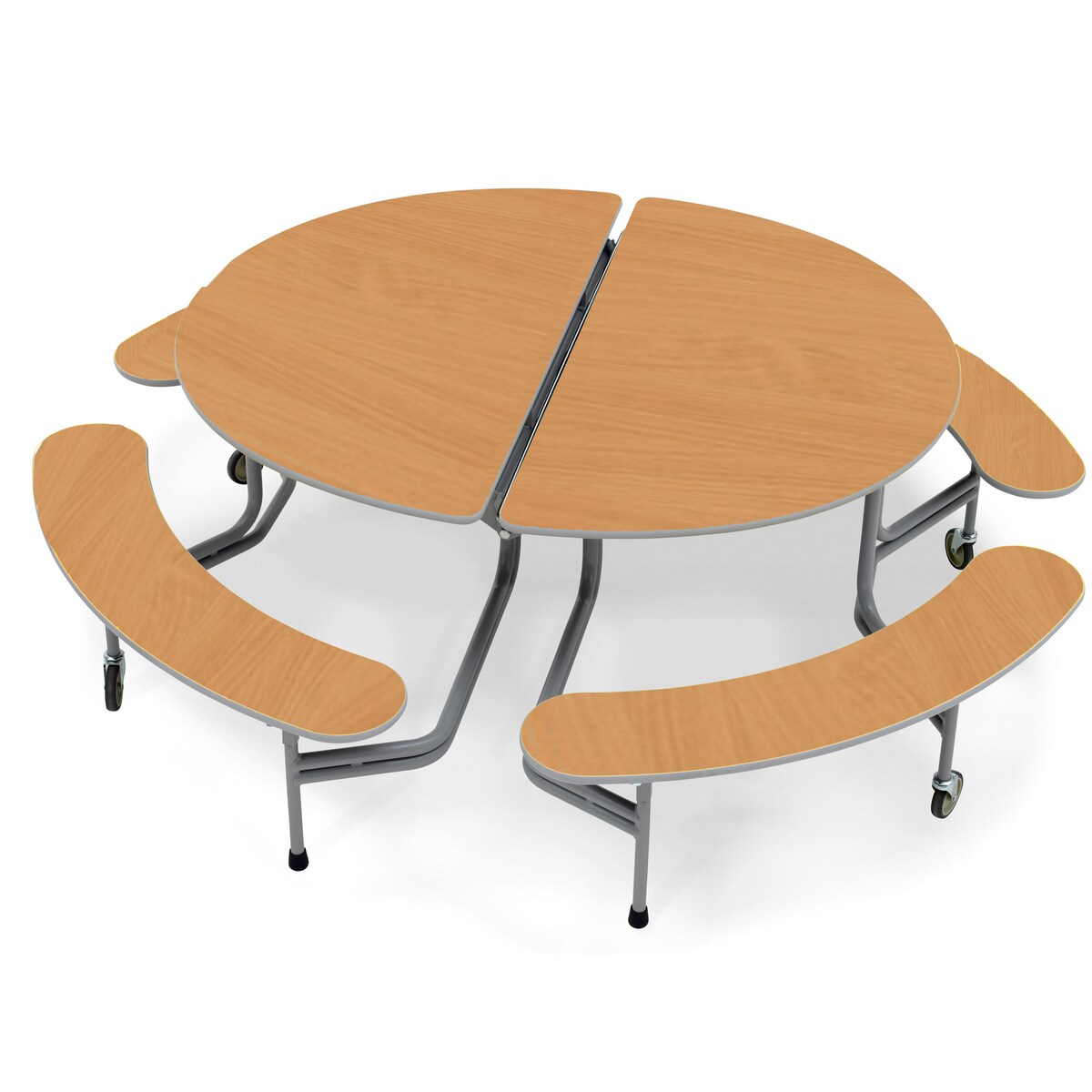 Oval Graduate Bench Unit with Benches - 1570 x... | Lyreco
