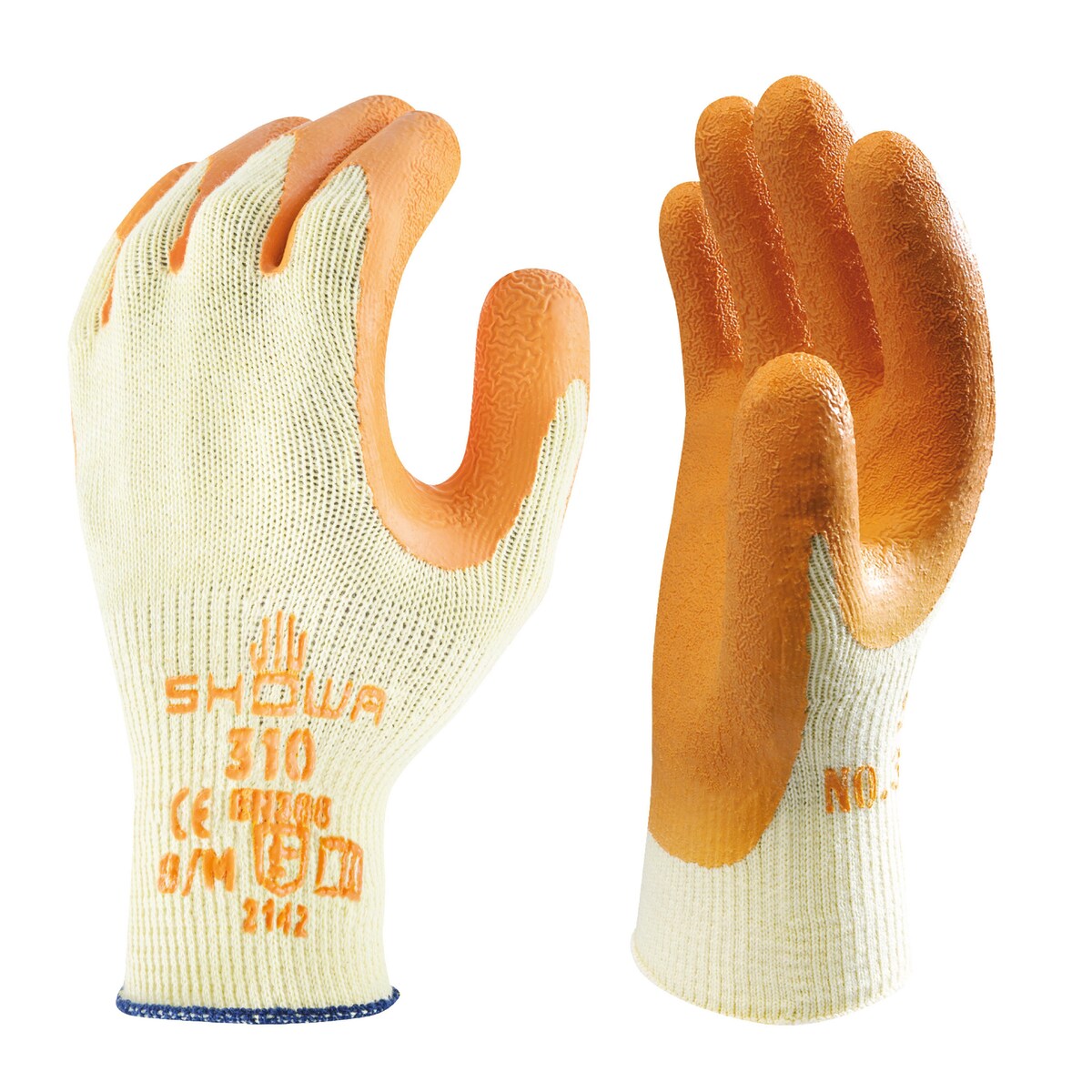 Showa 310 Cut Glove - Orange/Yellow, Size 9 1