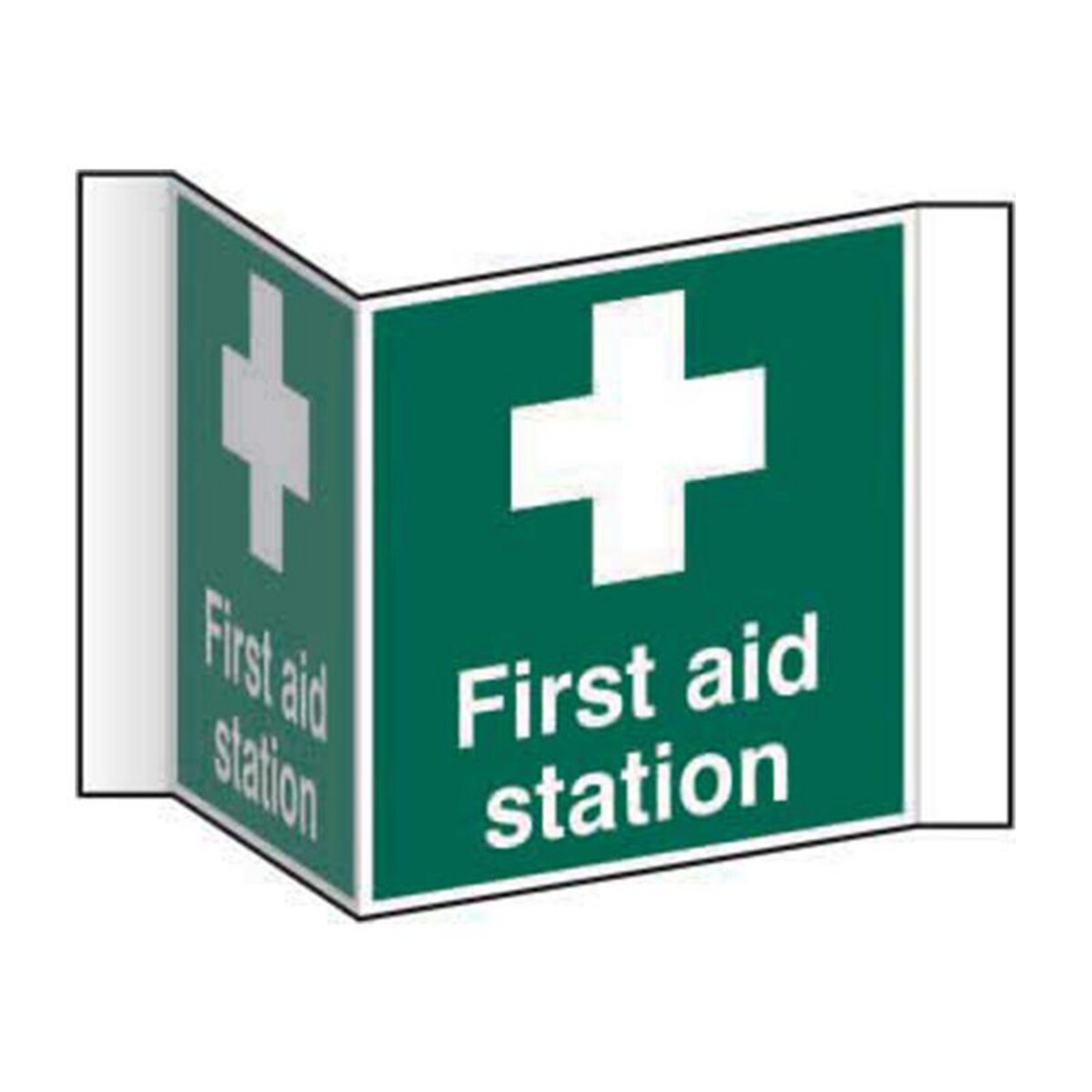 First Aid Station' Projection Sign - 200mm x... | Lyreco