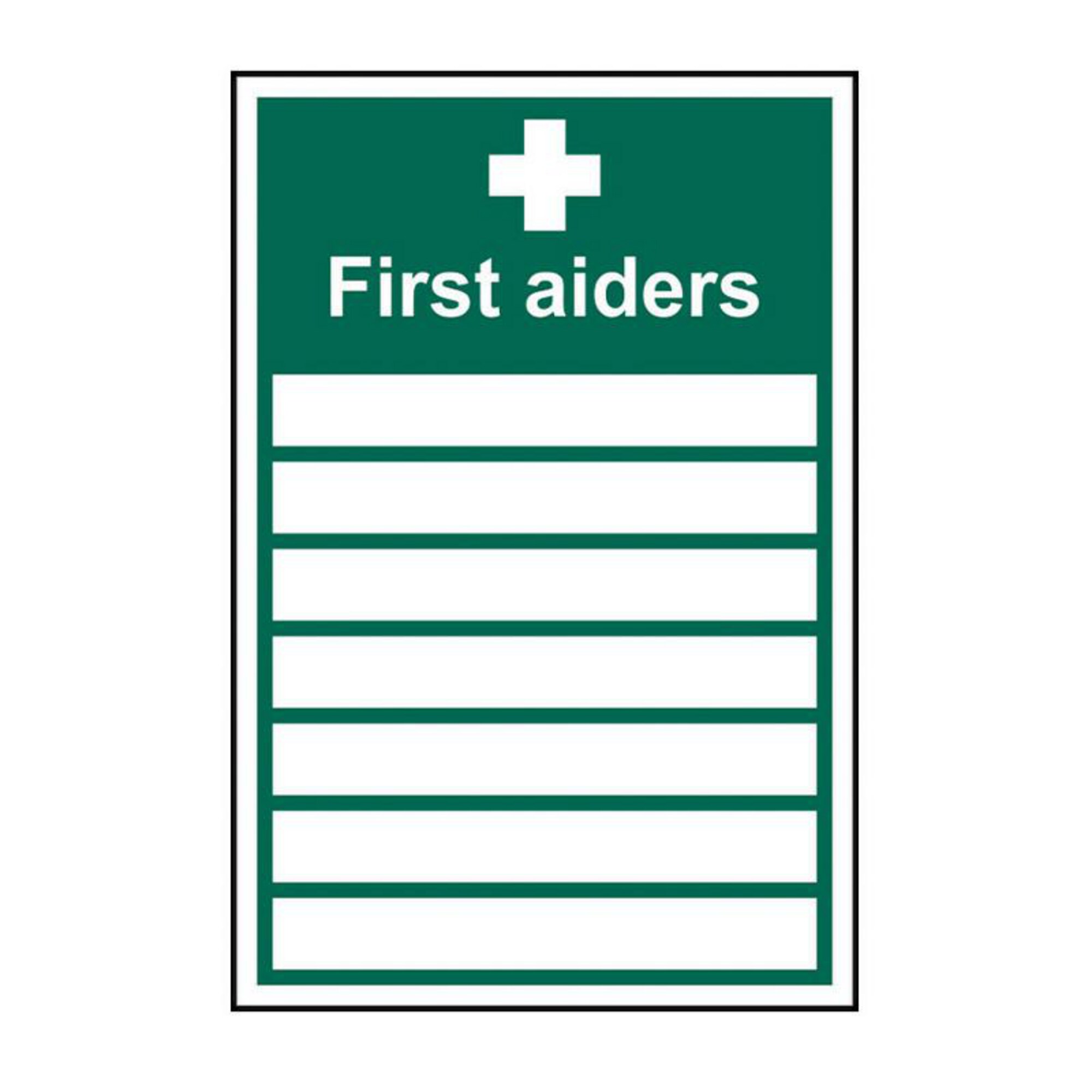 First Aiderers Sign First Aiders' Sign - 1.2mm Recyclable... | Lyreco