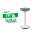 Leitz Ergo Active Standing Stool with Comfort Seat, Light Grey 1