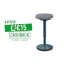 Leitz Ergo Active Standing Stool with Comfort Seat, Dark Grey 1