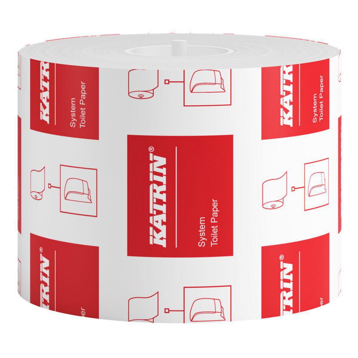 Katrin Dispenser Toilet Paper Roll System 800 Sheets 2-Ply - Box of 36 Rolls 1