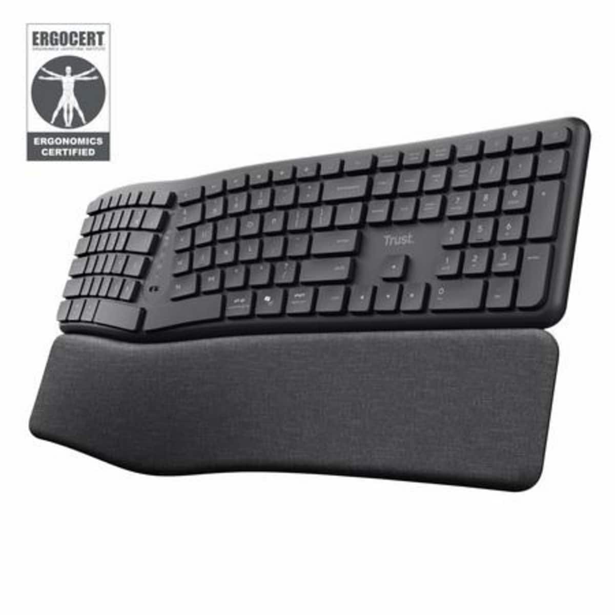 TRUST Keyra Ergonomic Multidevice Wireless Keyboard 1