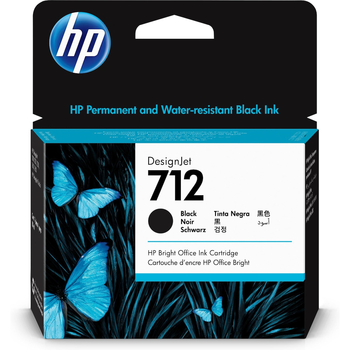 HP 712 80Ml Ink Cartridge Black (3ED71A) 1