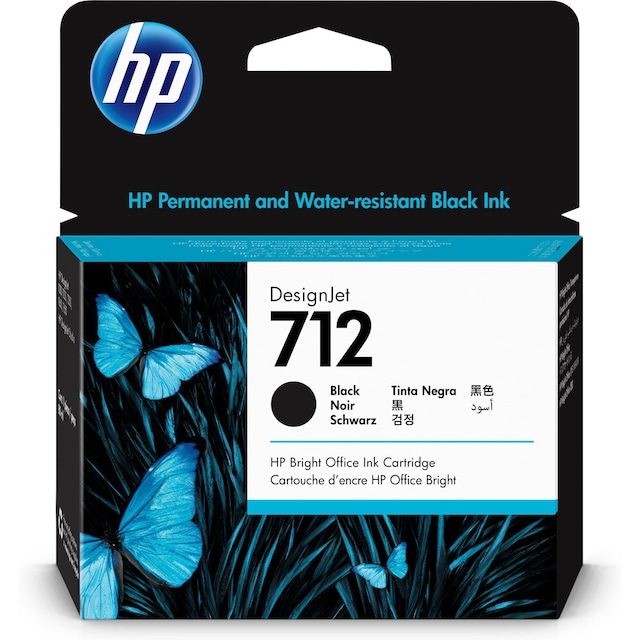 HP 712 80Ml Ink Cartridge Black (3ED71A) 1