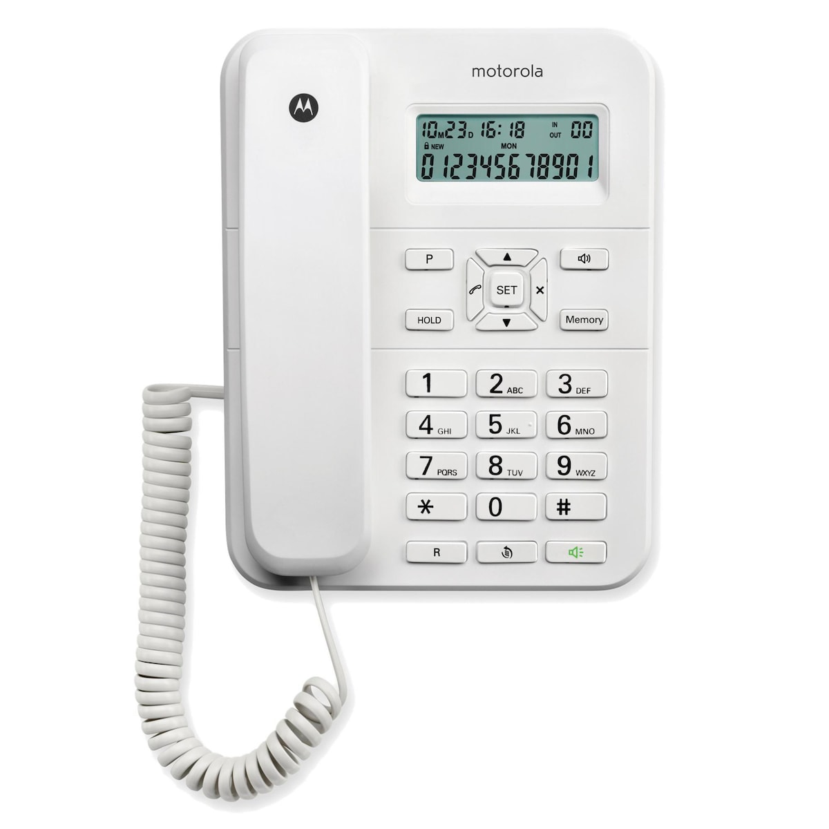Motorola CT202 Corded Landline Phone with LCD Display - White 1