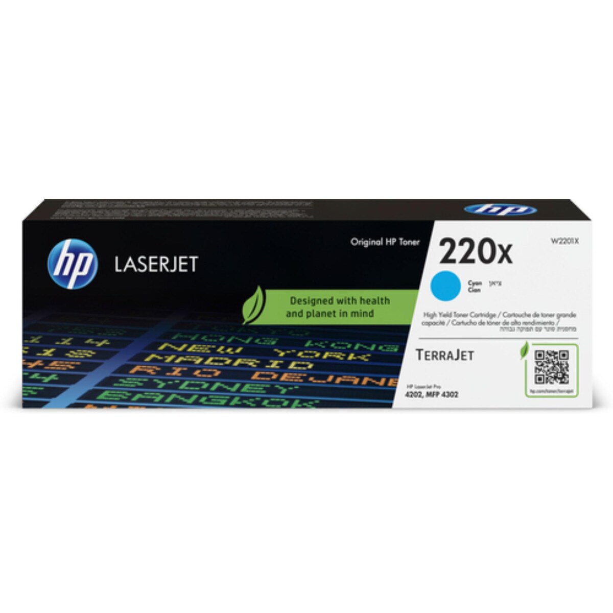 HP 220X HY Toner Cartridge Cyan (W2201X) 1