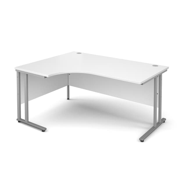 Maestro 25SL Ergonomic Desk LH 1600mm White - Del & Ins - Excludes NI 1