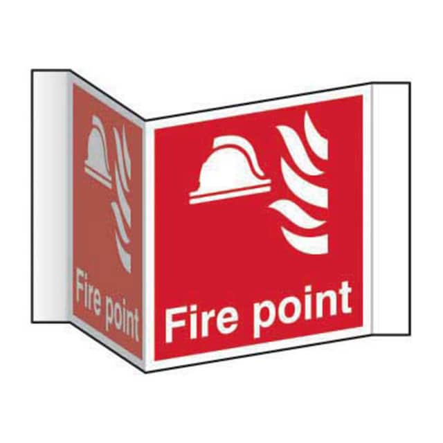 Fire Point' Projection Sign - 200mm x 200mm x 30mm 1