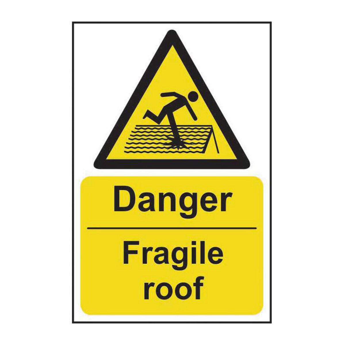 Polyproplene Signe Danger Fragile Roof' Recyclable Polypropylene... | Lyreco