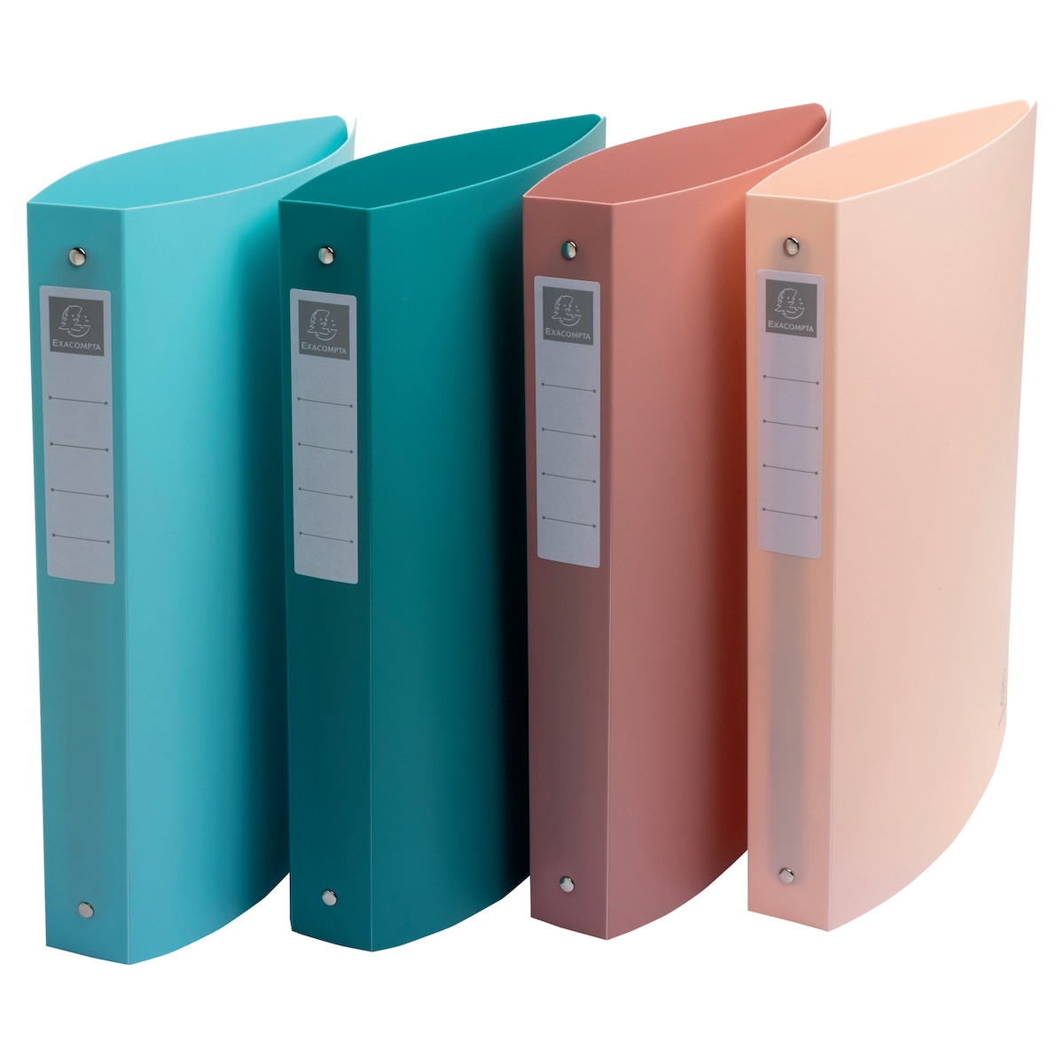 Exacompta 4-Ring Binder PP A4+ Assorted, Pack of 4 1