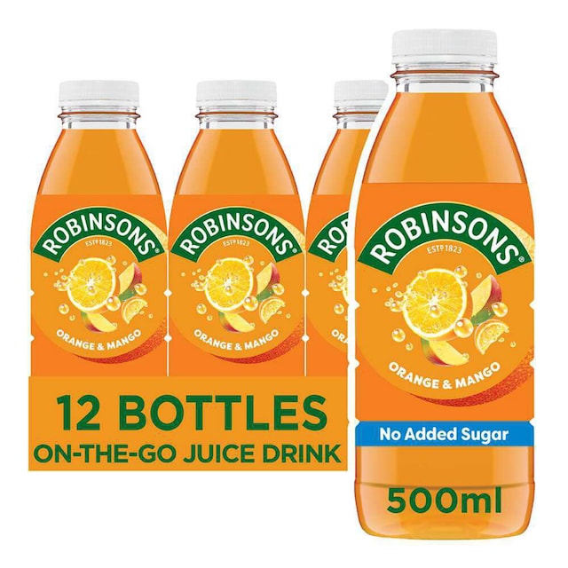 Robinsons Orange and Mango 500ml - Pack of 12 1