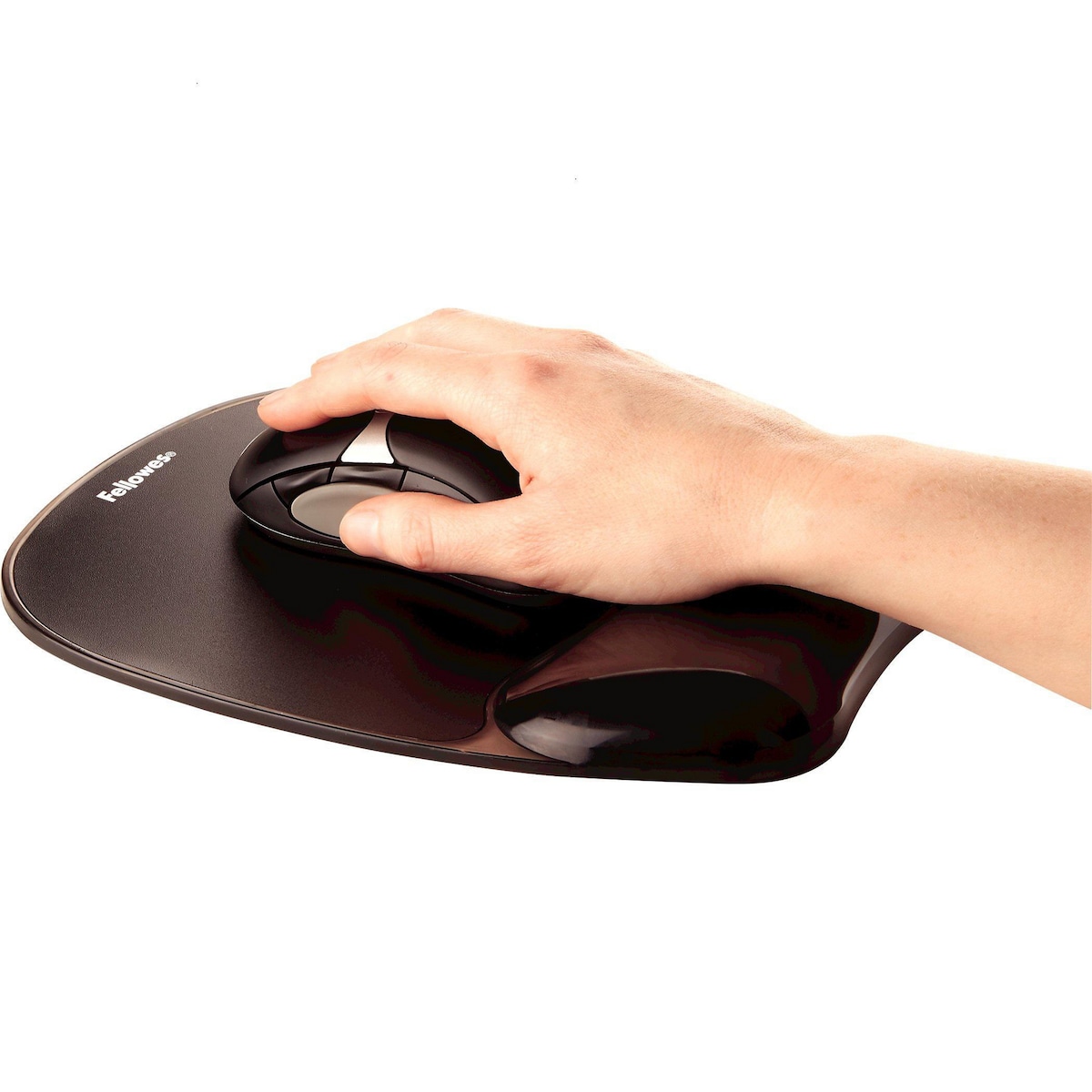 Crystals™ Gel Mousepad Wrist Support - Black 1