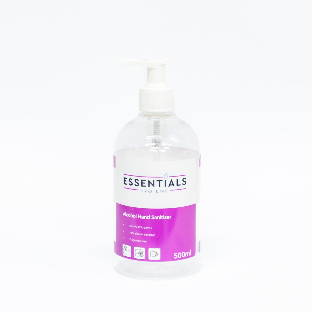 Essentials Hygiene Alcohol Hand Sanitiser 500ml 1