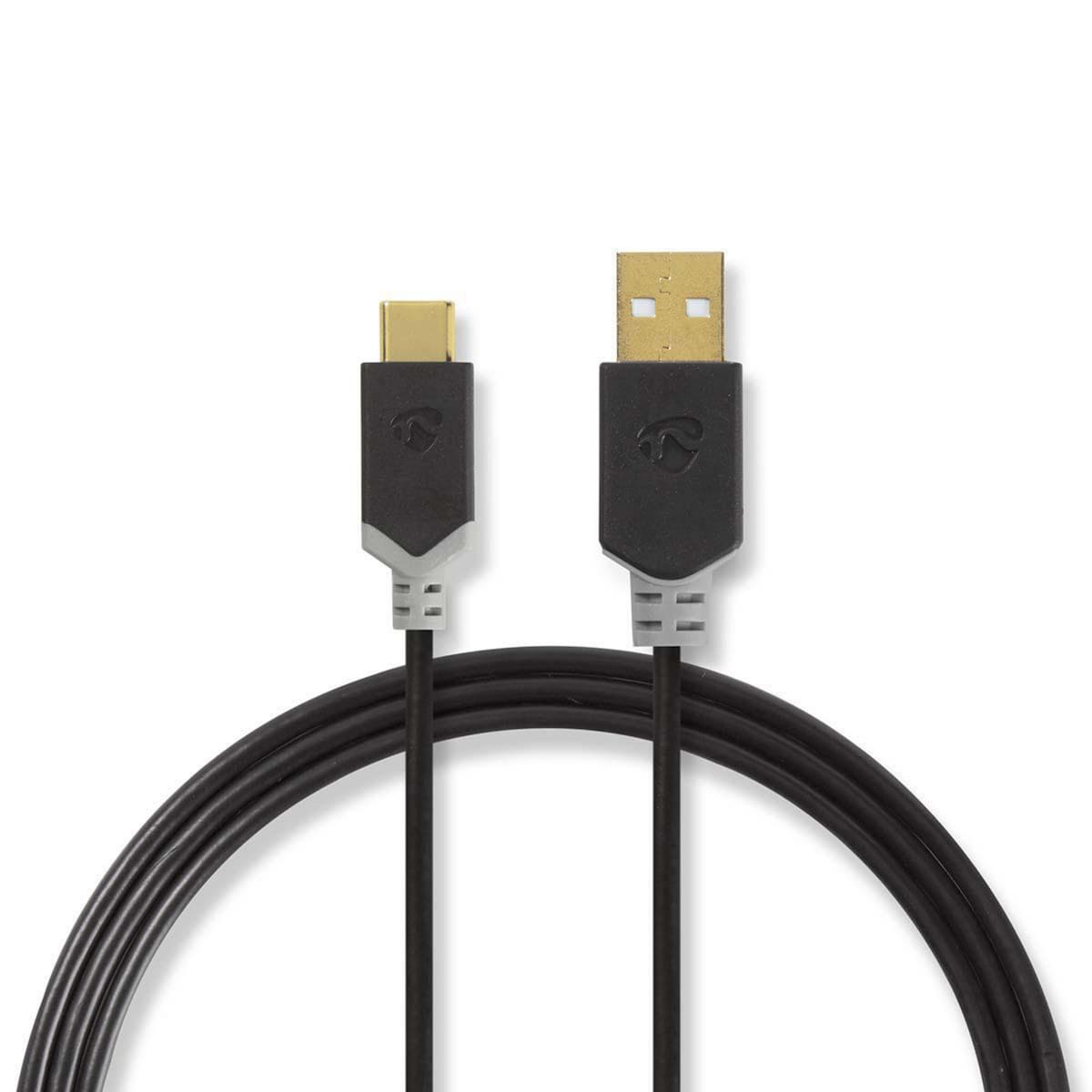 USB-A to USB-C Cable - 60W Output - 480 Mbps - Gold Plated 2.00 m 1