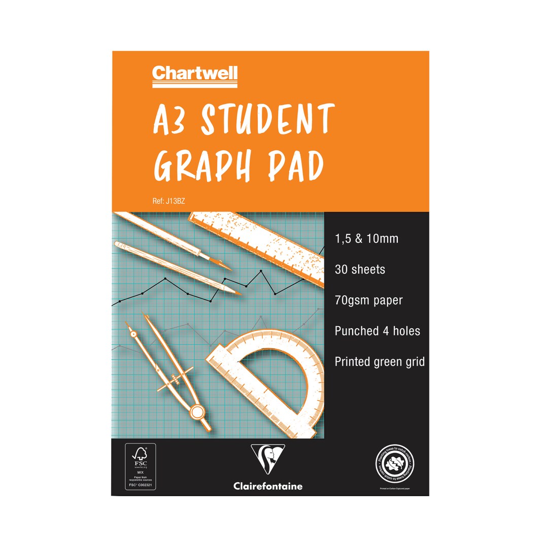 Chartwell J13B Paper Graph Pad A3 70Gsm | Lyreco