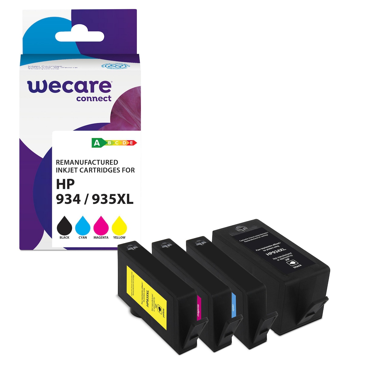 We Care Compatible HP 934XL / 935XL multipack- Black, Cyan, Magenta and Yellow 1