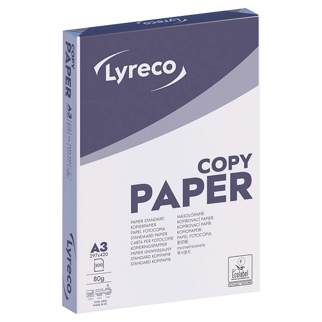 Lyreco Budget White A3 80gsm Copier Paper (500 sheets) 1
