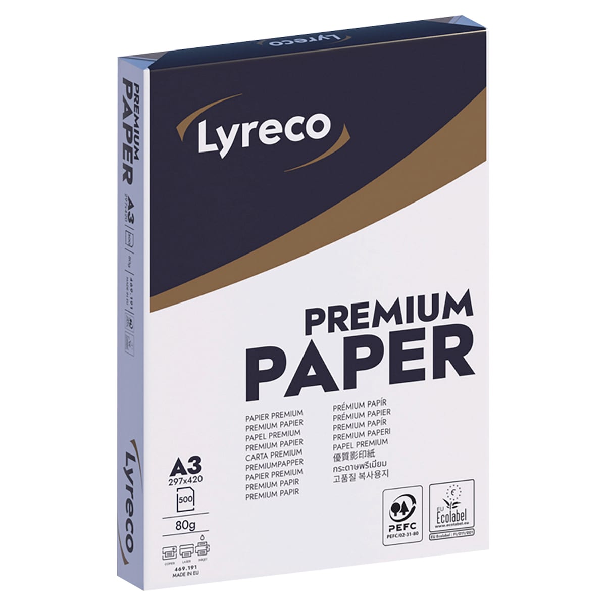 Lyreco Premium Paper A3 80gsm 500-Sheet White 1