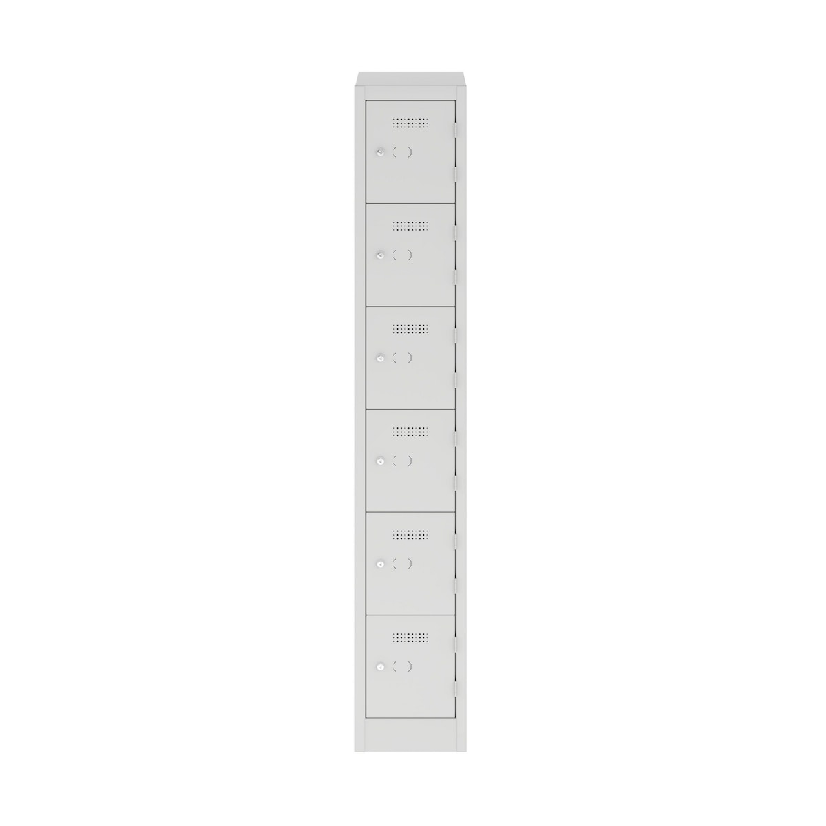 Bisley 6 Door Primary Locker - Grey - 1800x300x450mm 1