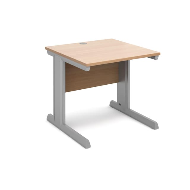 Vivo Straight Desk 800x800mm Beech/Silver - Del & Ins - Excludes NI 1
